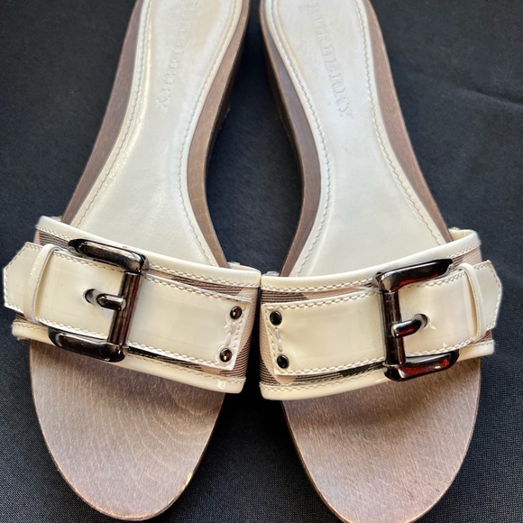 Burberry Wooden Slide Sandals - Picture 2 of 7